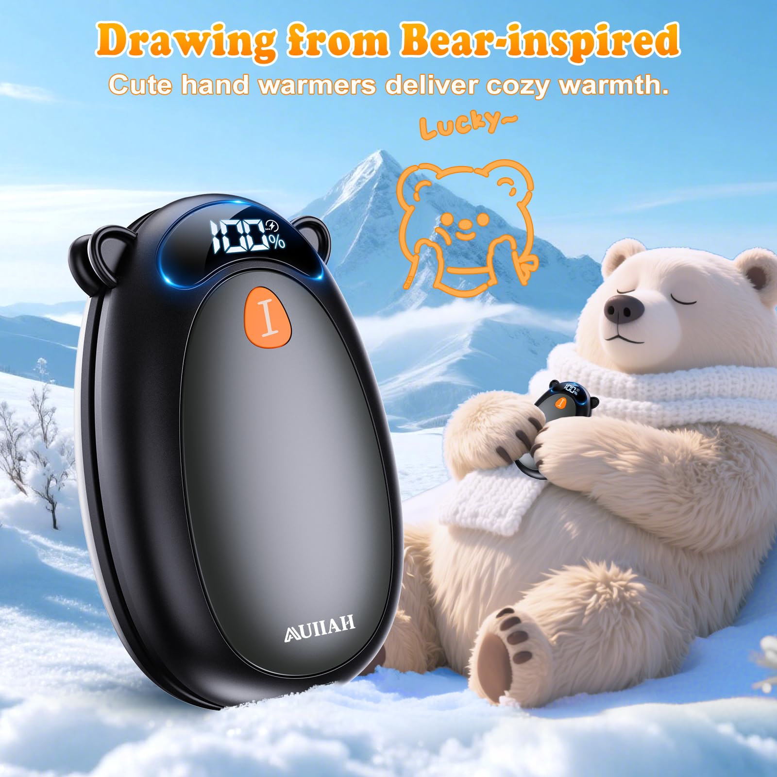 Calentadores de manos recargables con pantalla LED magnética, paquete de 2, 4 niveles de calor, calentadores de manos eléctricos portátiles, regalos para Navidad, hombres, mujeres, Raynaud