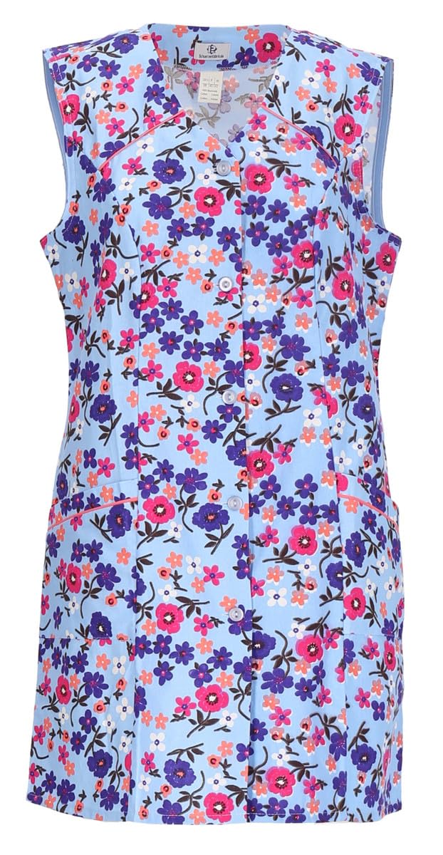 Tablier de cuisine court en coton coloré 7/8 sans manches