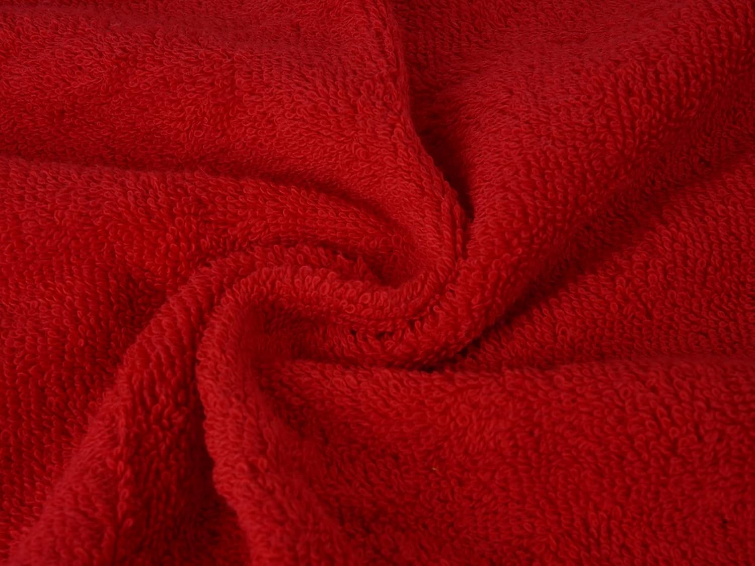 Casa Copenhagen Juego de 6 Toallas de baño 600 gsm-Azul Americano y Rojo | He & She 100% algodón egipcio puro para baño, cocina y ducha: 2 toallas baño, 2 de mano, 2 paños (set regalo mujer y hombre)