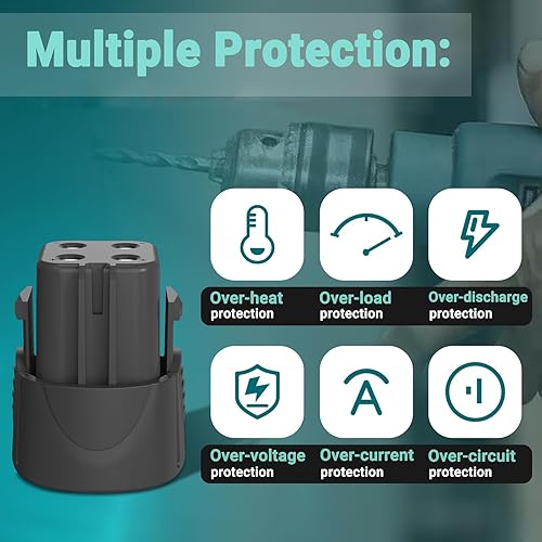 Miniatura 5 de CREABEST Paquete de 2 baterías miniMite de 3500 mAh Ni-MH de 4.8 voltios compatibles con Dremel 755-01 7300-N/8 MiniMite 7300-PT para mascotas