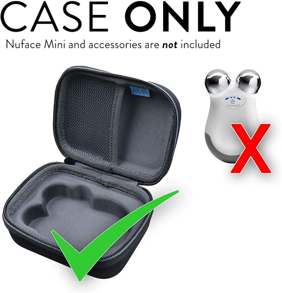 TUDIA EVA Compact Hard Travel Case Compatible with NuFACE Mini Facial Toning Device GUNFAY-O1 & 40300 [CASE ONLY, Device NOT Included]