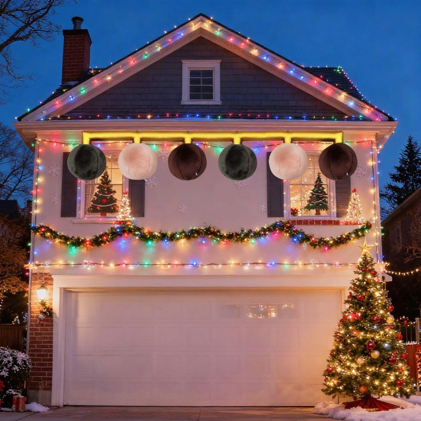 7Ft Inflatable Christmas Tree Decorations,Pink Inflatable Christmas Tree, Yard Decorations with LEDs, Outdoor Garden Lawn Holiday Decors for Xmas Thanksgiving New Year Party Family Gathering: Christmas Ball