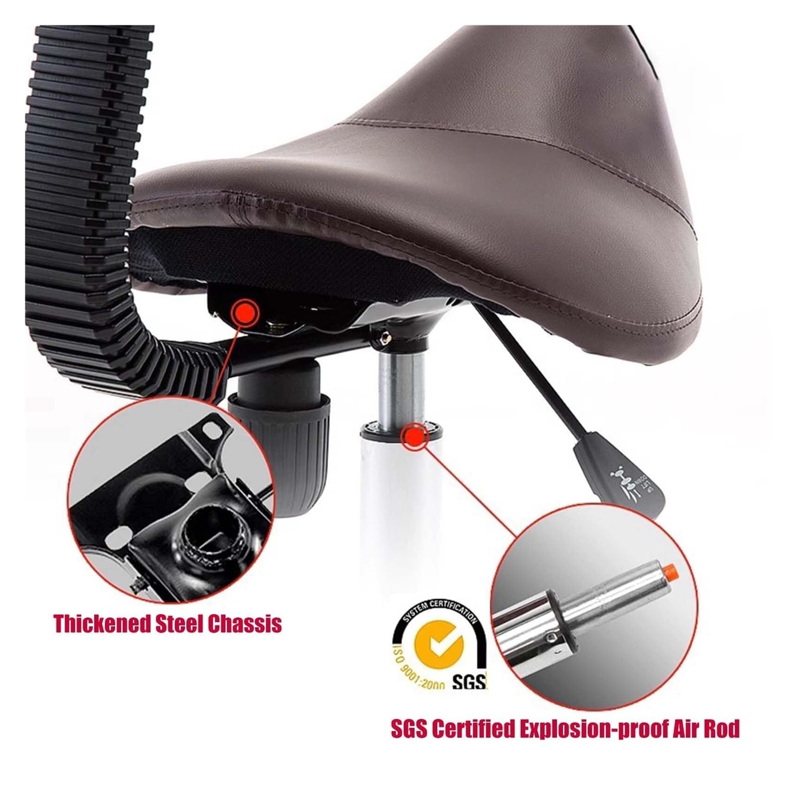 Sedia a sella ergonomica per igiene dentale, sgabello girevole con supporto posteriore per salone, cucina, casa, ufficio, musica, pittura e lavoro