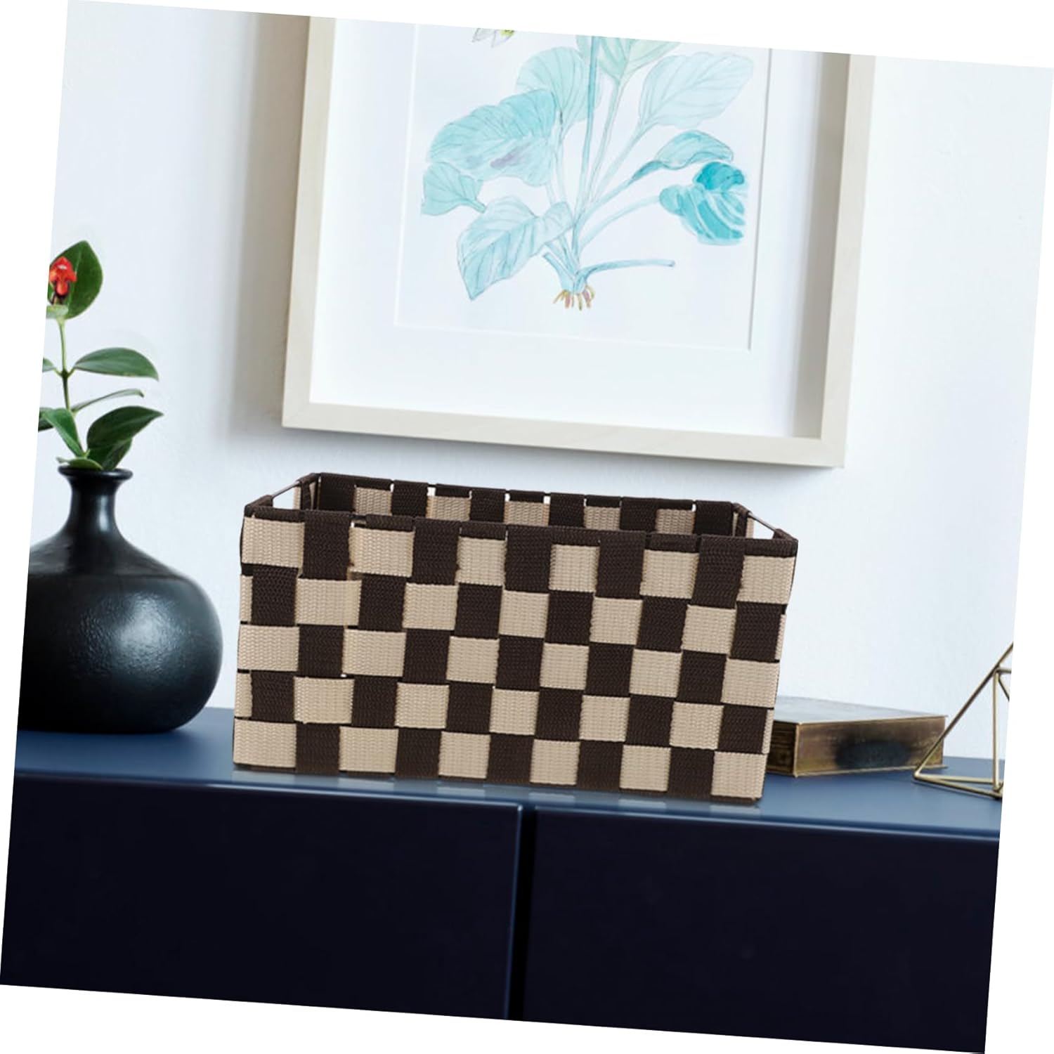 Levemolo Clothes Storage Bin Handle Wicker Storage Boxes Small Containers for Socks Underwear Accessories