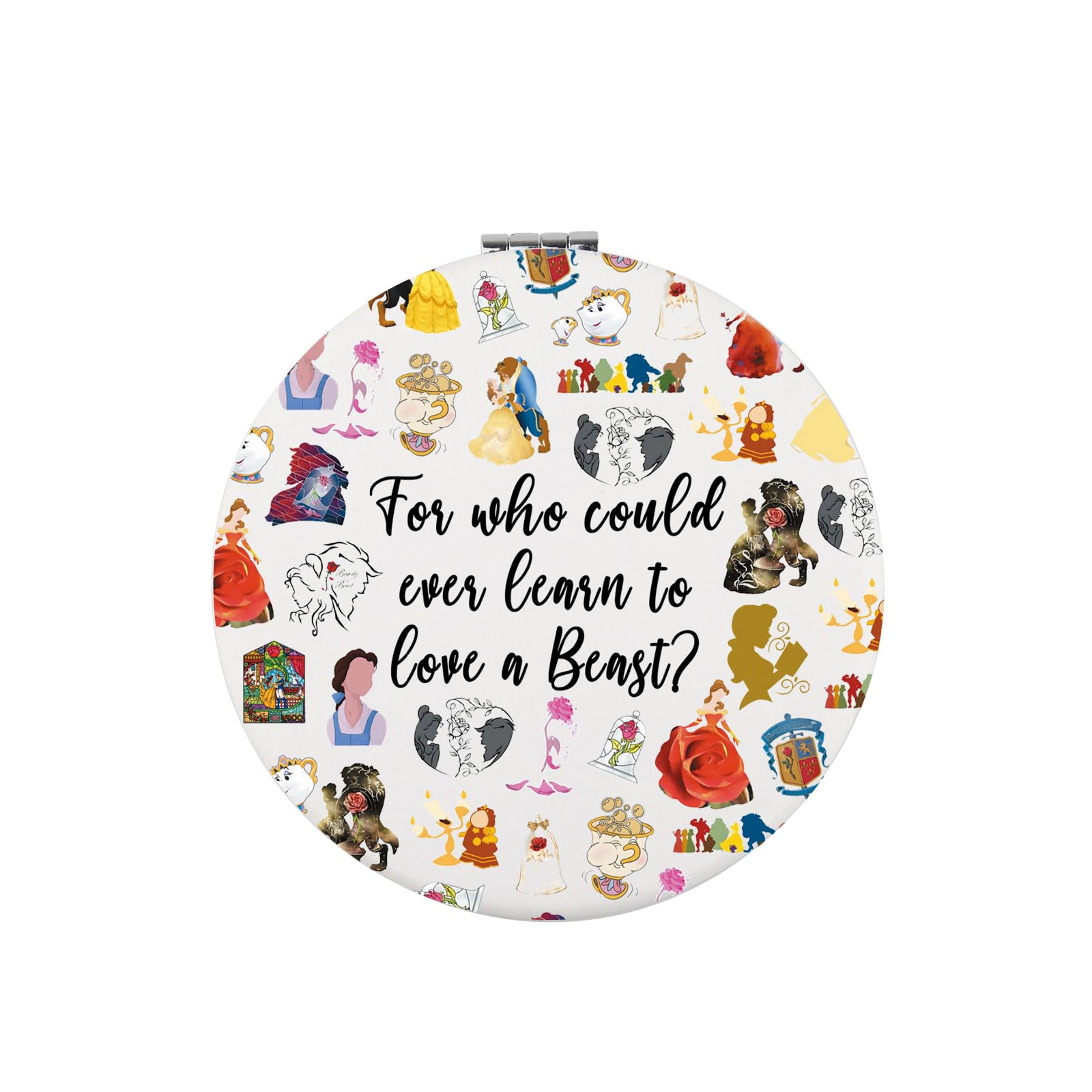 Zuo Bao B&B Fans Makeup Mirror Fairy Tales Lover Gift Learn to Love A Beast Mirror Bookworm Gift (Love a Beast)-image-42