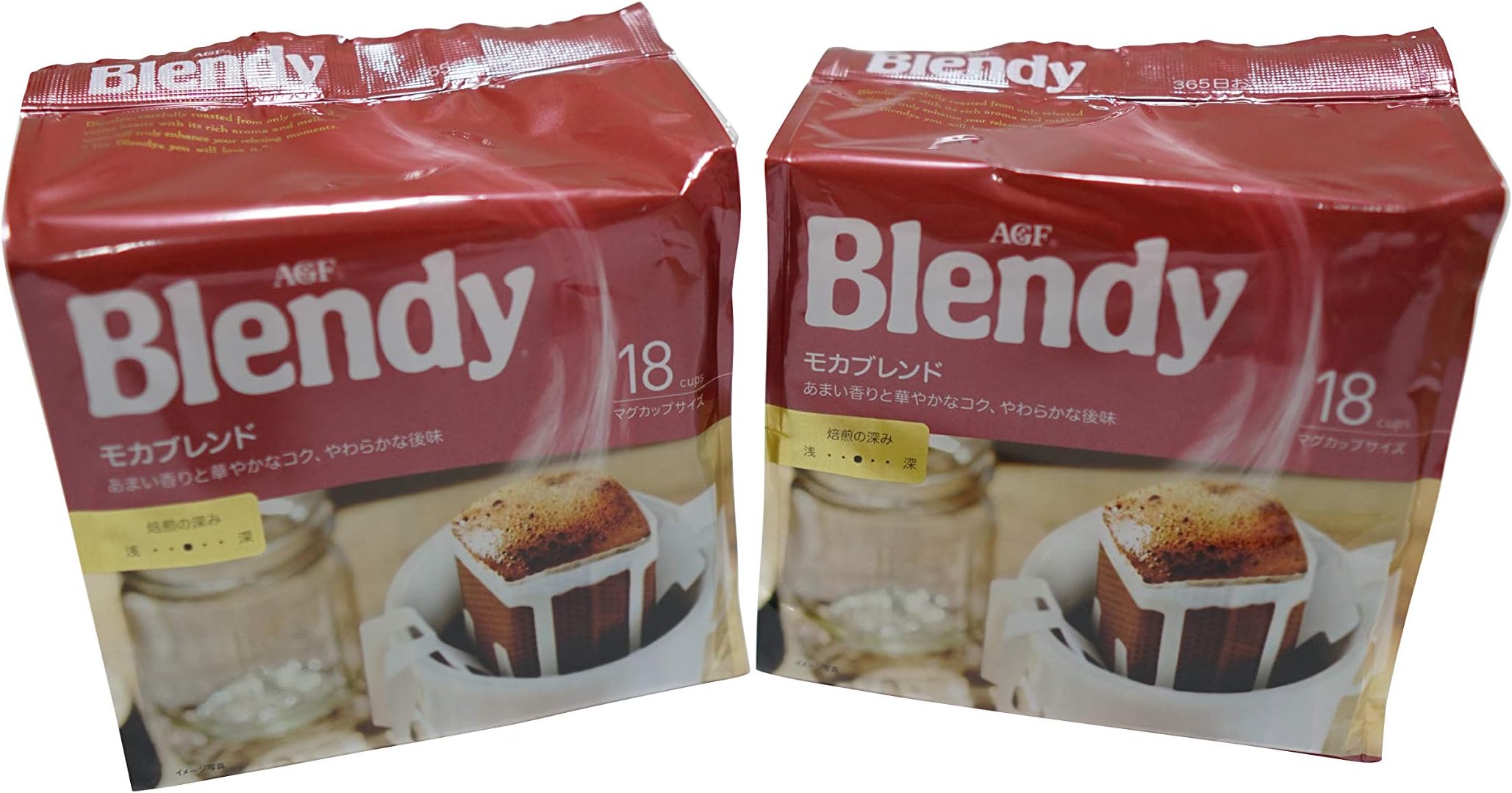 AGF Blendy Mocha Blend Single Serve Hand Drip Coffee 36 pack(18 pack of 2)