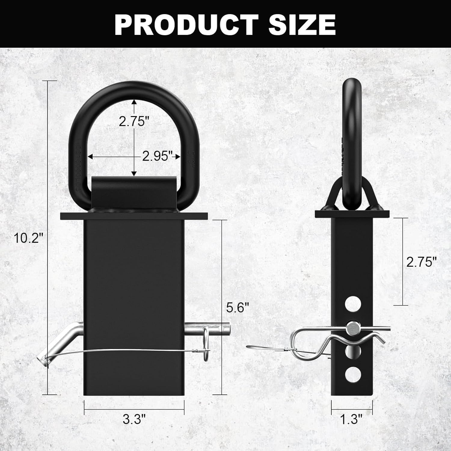 Stake Pocket Tie Down D Rings 6 Pack, Heavy Duty 5/8” Stake Pocket Tie Down D Rings for for Flatbed Cargo Trucks and Trailers, Adjustable Utility Trailer Accessories with Anti-Loss Pin, 18000 LBS - Image 2