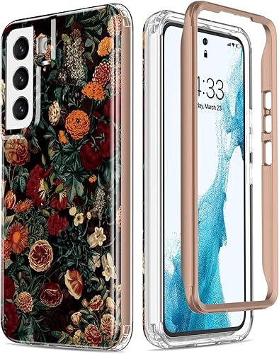 ESDOT Funda protectora para Samsung Galaxy S22, grado militar, prueba de caídas de 21 pies, funda resistente con diseños de moda para mujeres y