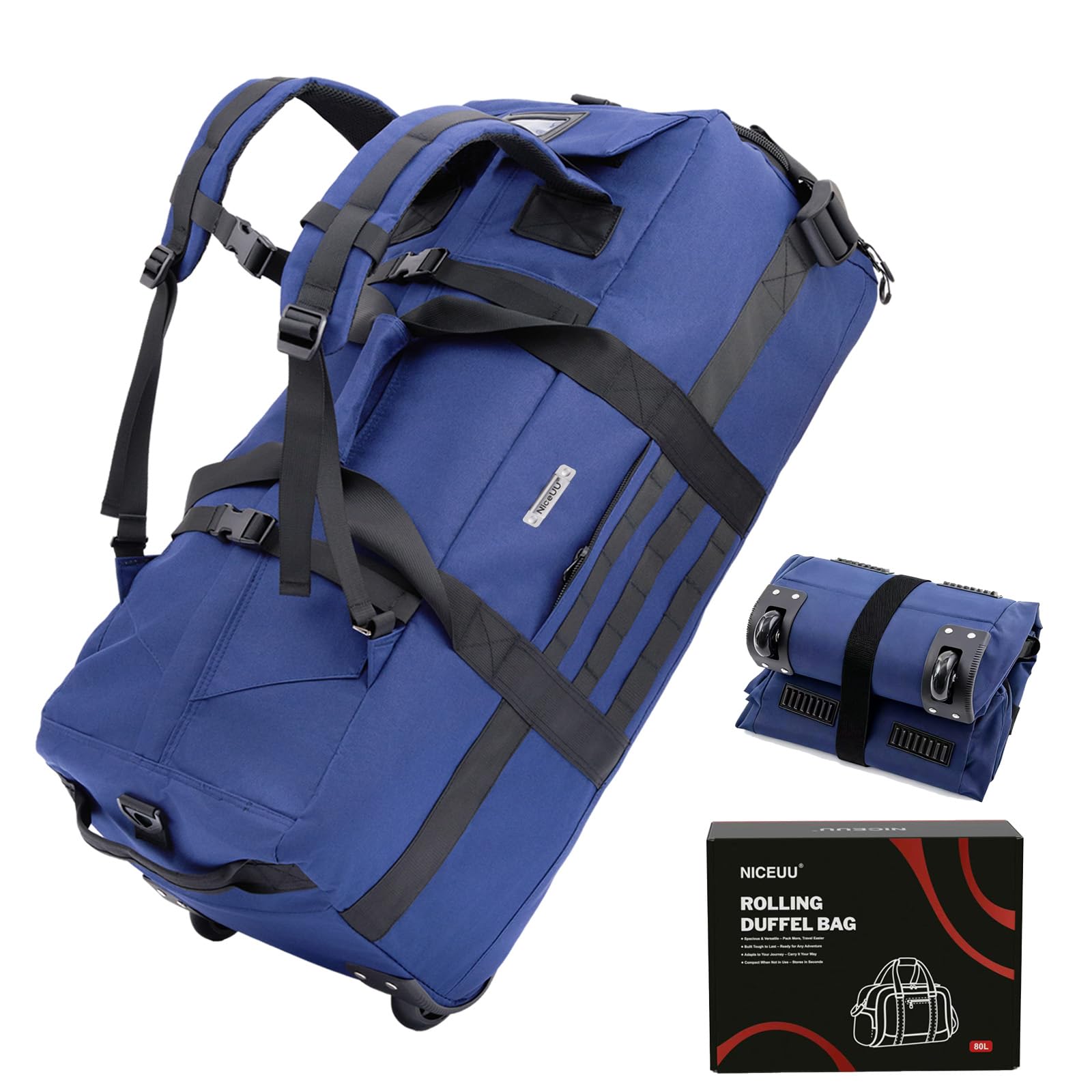 NiceUU 80L Tactical Rolling Duffel