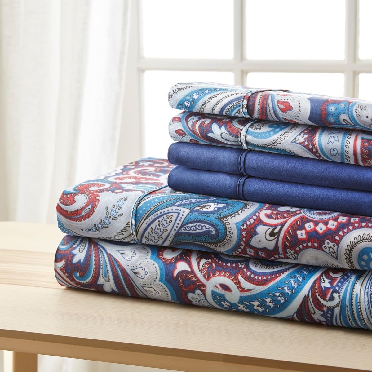 Spirit Linen home SL EST. 1988 - Queen Sheets, Super Soft Traditional Home Microfiber Bedding Set, Lightweight Home Decor & Ideal for All Seasons, Queen, Green/Brown Leaves