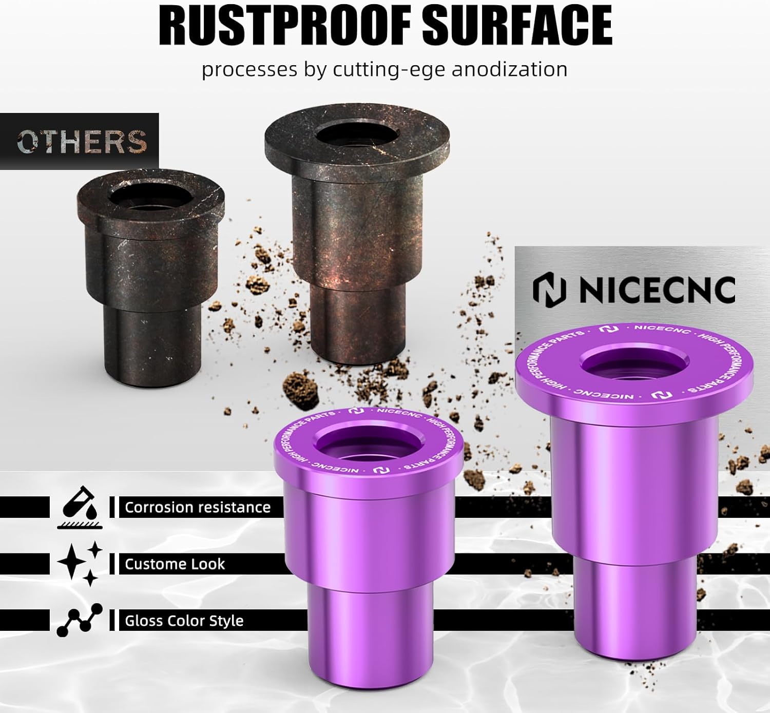 NICECNC Rear Wheel Hub Bearing Tube Spacer & Folding Front Rear Brake Levers Compatible with Surron Light bee X/S/ L1E,Compatible with Segway X160 X287 See Fitment