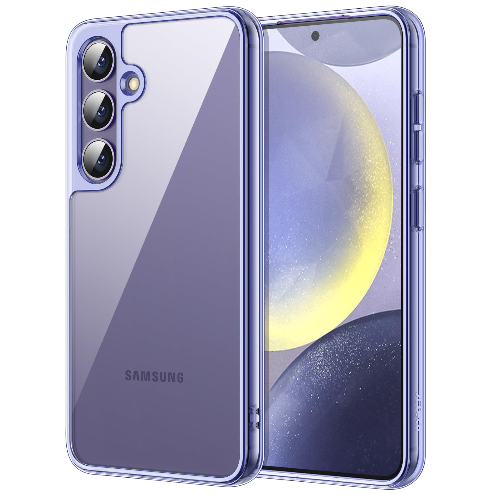 Case for Samsung Galaxy S24 5G, Non-Yellowing Shockproof Bumper Protective Phone Cover, Anti-Scratch Hard PC Back (Cobalt Violet)