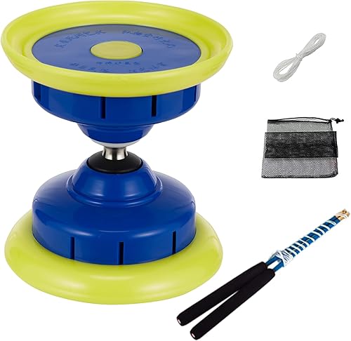 Miniatura 8 de Diábolo de yoyo chino con sonido de silbato, triple rodamientos Diábolo, juguetes de malabarismo de yoyos chinos, diábolo colorido con palos de