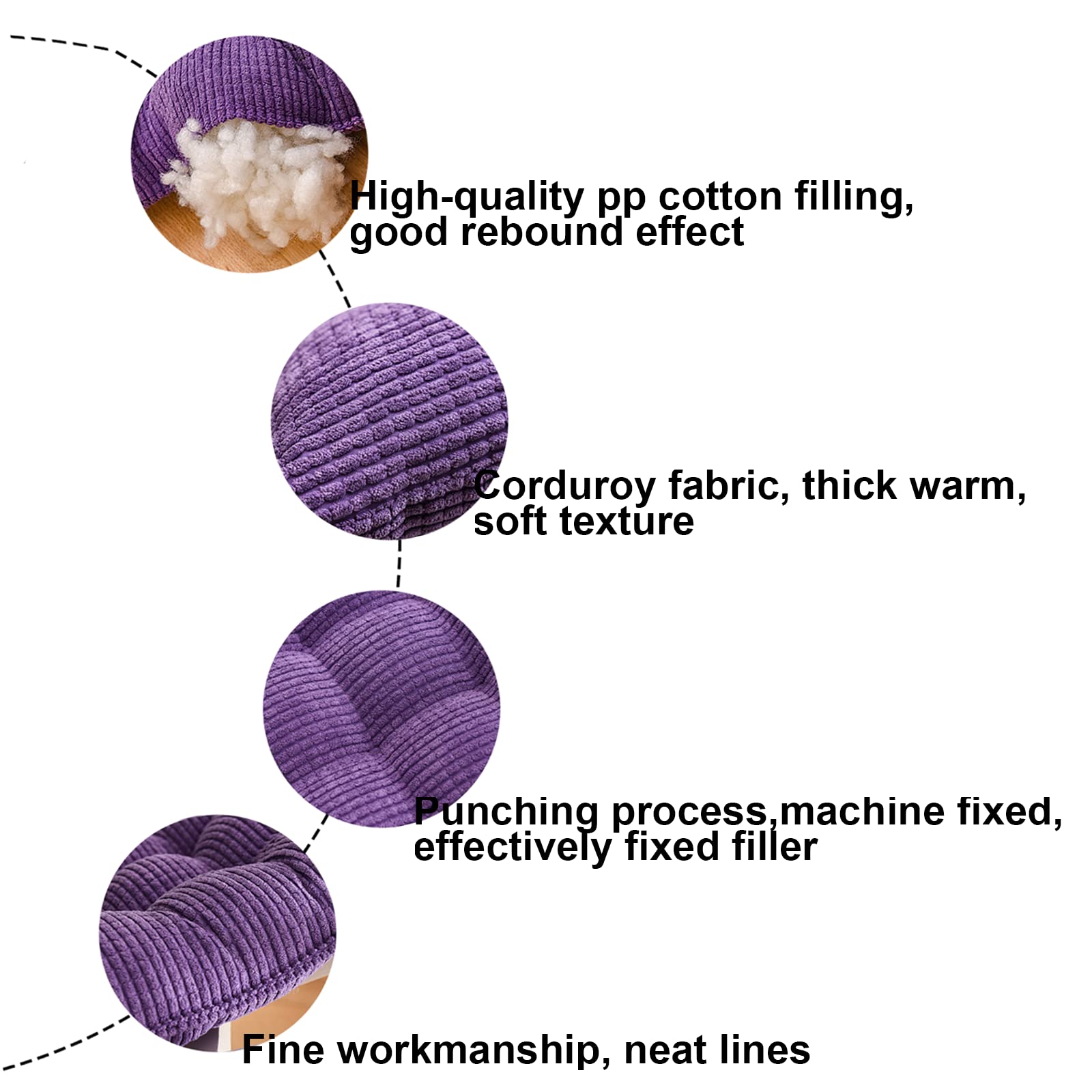 LLDHWX Ronde effen kleur vloerkussen ademend Corduroy Tatami zitkussen grote dikker meditatie kussen voor yoga schommelstoel rieten stoel balkon-geel 65cm (26inch
