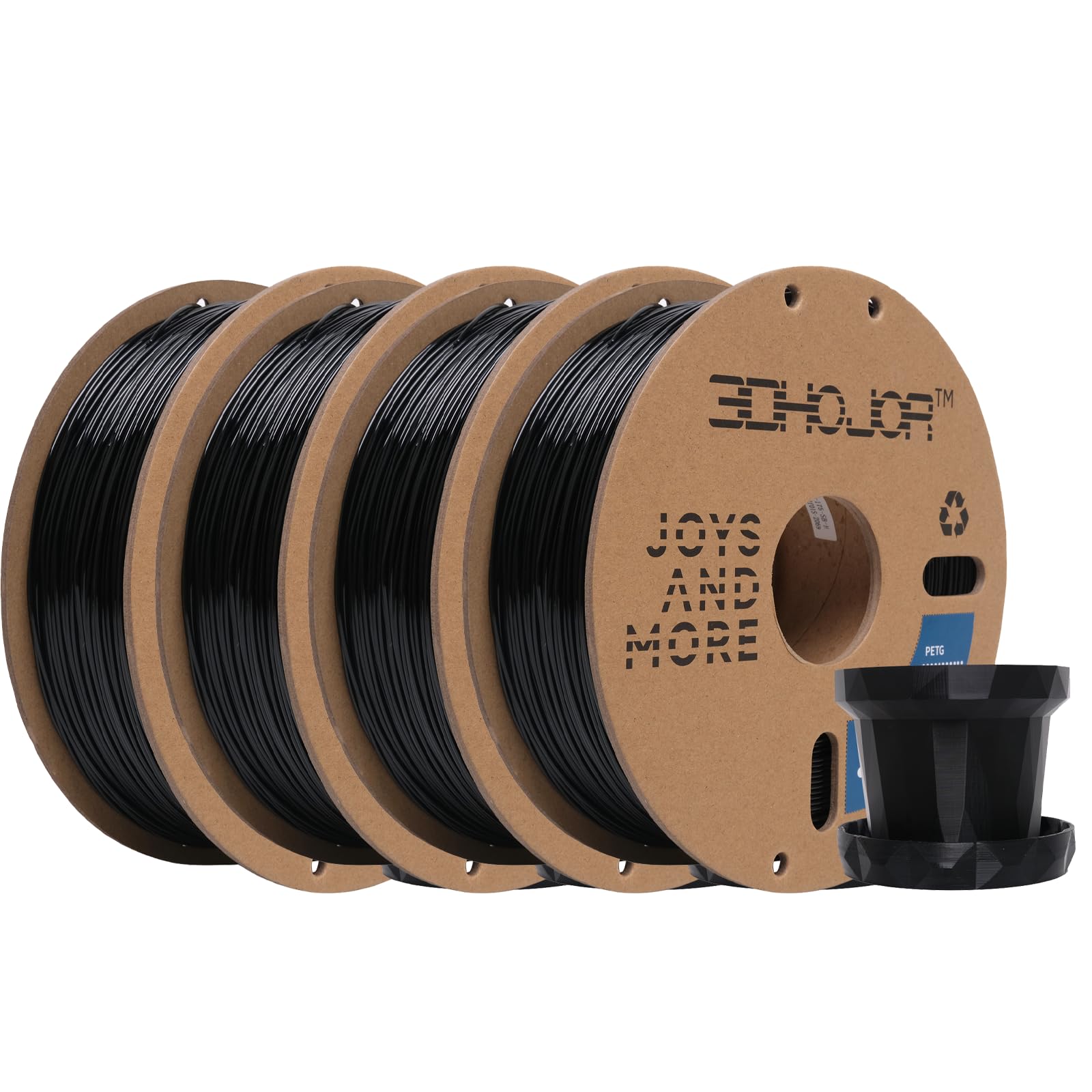 3DHoJor PETG Filament 1.75mm 3D Printing Filament 1kg*4 Bundle 3D Filament 1.75mm Dimensional Accuracy +/- 0.03mm Non Tangling Non Clogging,Print with