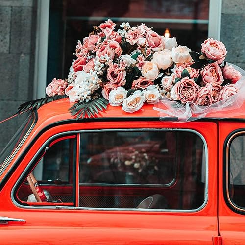 Miniatura 2 de Suction Cup Floral Foam Ring - 11.8-Inch Pre-Soaked Wet Floral Foam Base with Mud for Fresh Flowers, Easy Car Window Decoration for Weddings,