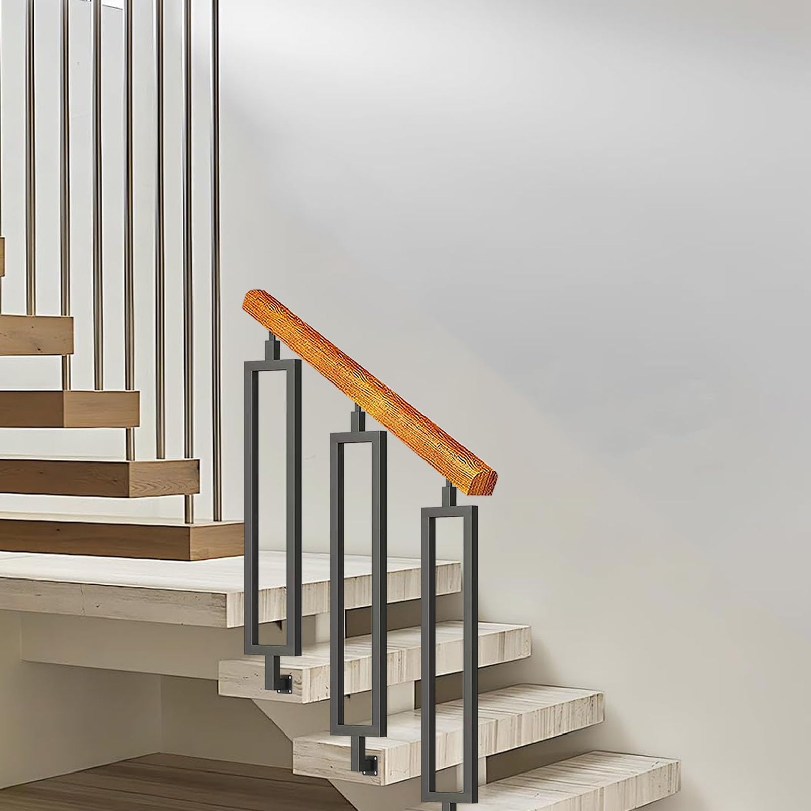 Balustres métalliques pour rampes d'escalier étroites : gagnez de la place au sol