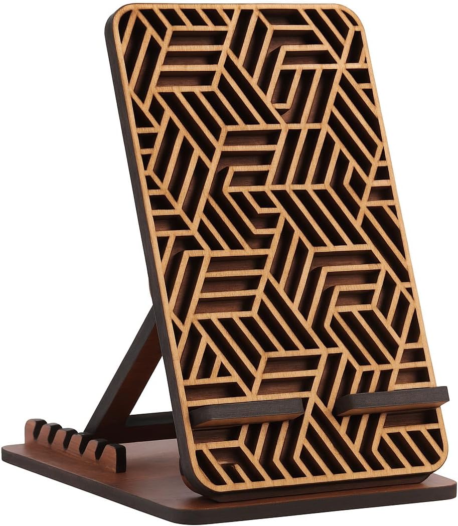 Wooden Mobile Stand for Desk | Phone Holder for Table, Office & Study | Simple Wooden Mobile Stand