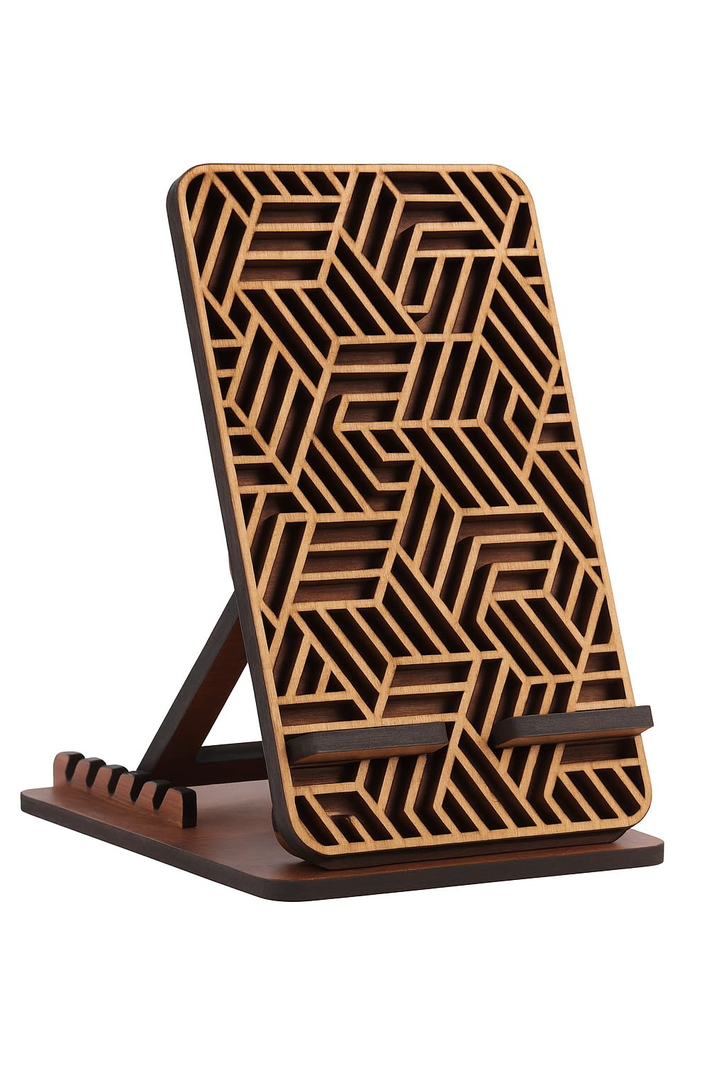 CRAFTZO Wooden Mobile Stand for Desk | Phone Holder for Table, Office & Study | Simple Wooden Mobile Stand-image-47