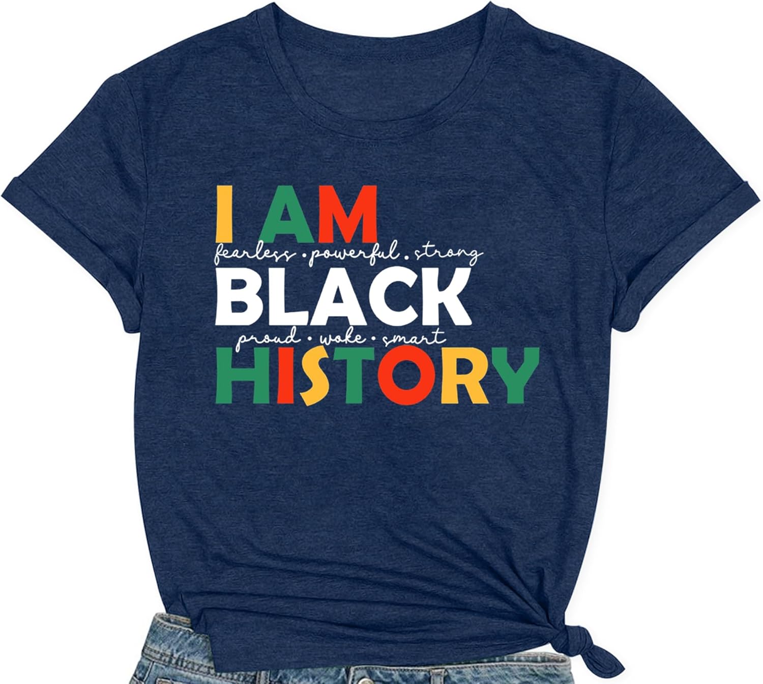 Black History Shirts for Women I am Black History Month T-Shirt African American Short Sleeve