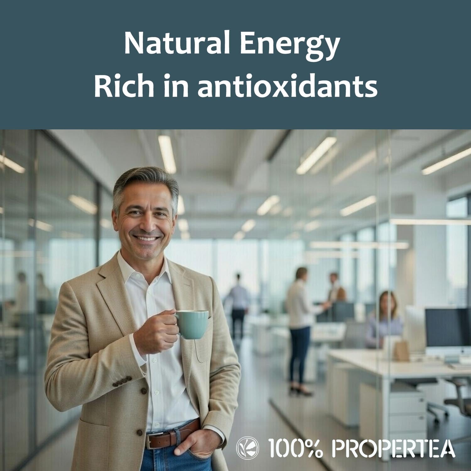 100% Propertea Organic Green Tea Bags,100 Count, Individually Wrapped, Rich in AntioxidantsHot or Iced,Unsweetened,Caffeinated,Deep Taste