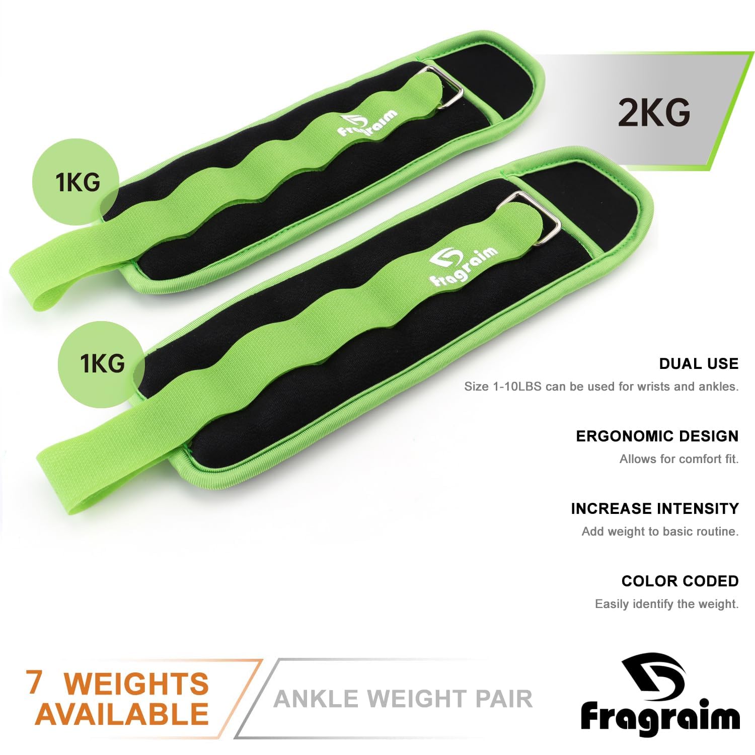 Knöchelgewichte für Damen, Herren und Kinder – 1/2/3/4/6/8/10/12/15/9 kg, 1 Paar Krafttraining, Handgelenk/Bein/Armgewicht mit verstellbarem Riemen für Joggen, Gymnastik, Aerobic, Physiotherapie