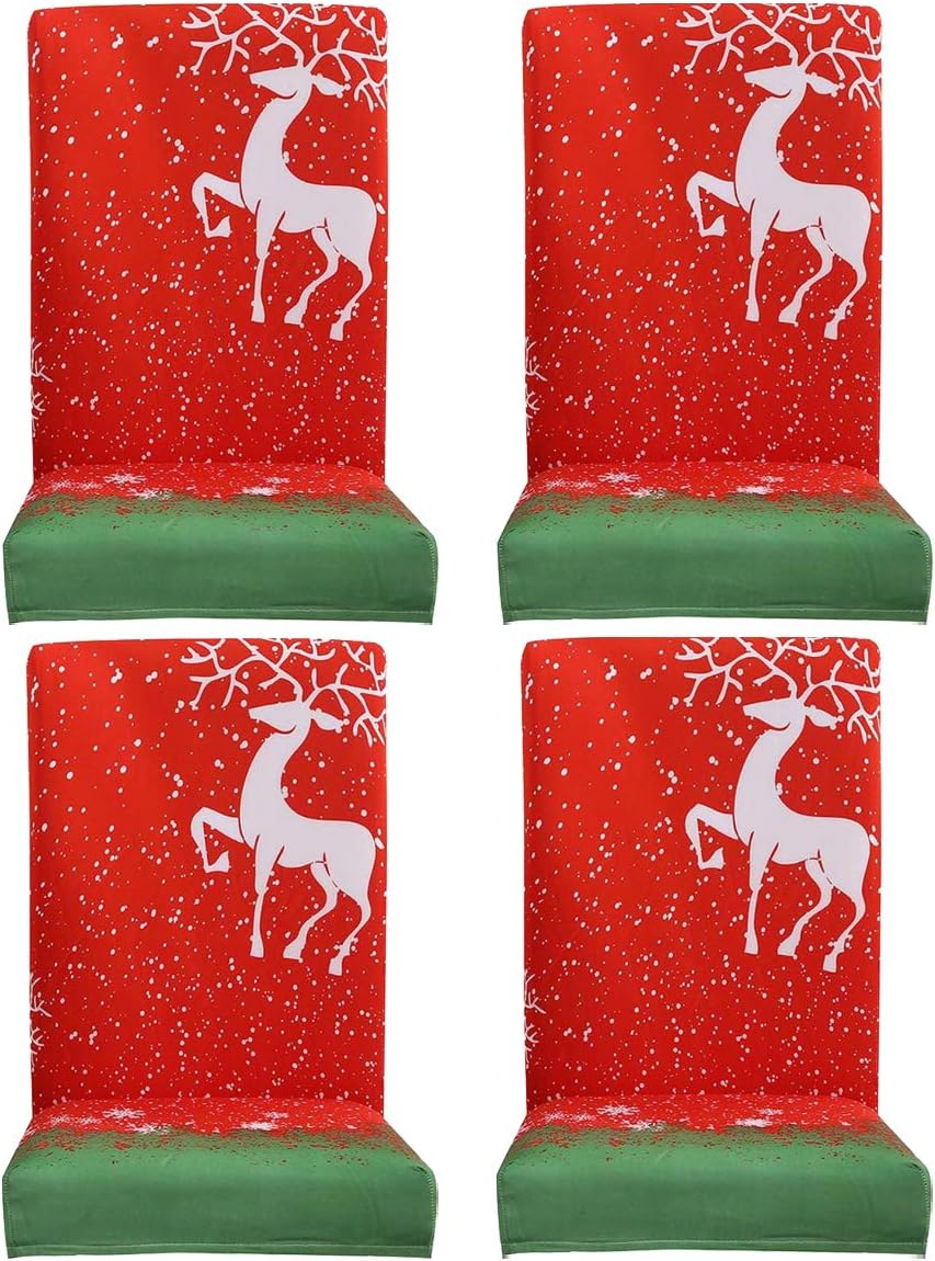 Crazy Clearance LERTREE Christmas Dining Room Chair Covers Slipcovers Removable Washable Christmas Chair Covers Protector for Kitchen Home Hotel, Set of 4 (A) 🔥 Cashback up to 70% LERTREE Christmas Dining Room Chair Covers Slipcovers Removable Washable Christmas Chair Covers Protector for Kitchen Home Hotel, Set of 4 (A)