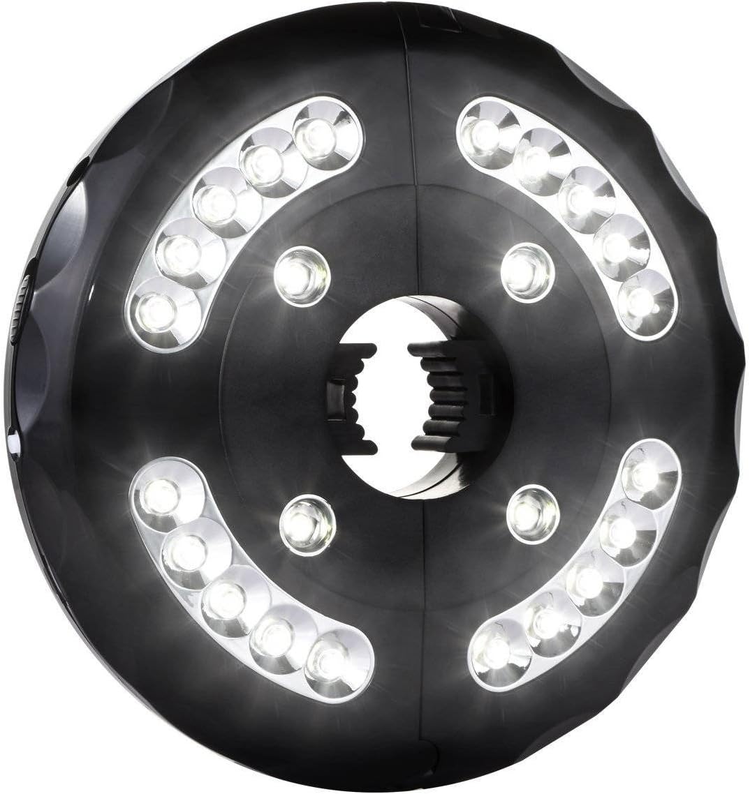 Xhope Patio Umbrella Light, Cordless 24 LED Night Lights, 12,000 lux Umbrella LED Light, Umbrella Pole Light for Umbrellas, Camping Tents or Outdoor,Battery Operated - - 