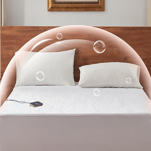 Miniatura 8 de Westinghouse Cubrecolchón térmico tamaño Queen, calentador de cama eléctrico acolchado de lujo con 10 ajustes de calor doble controlador, apagado