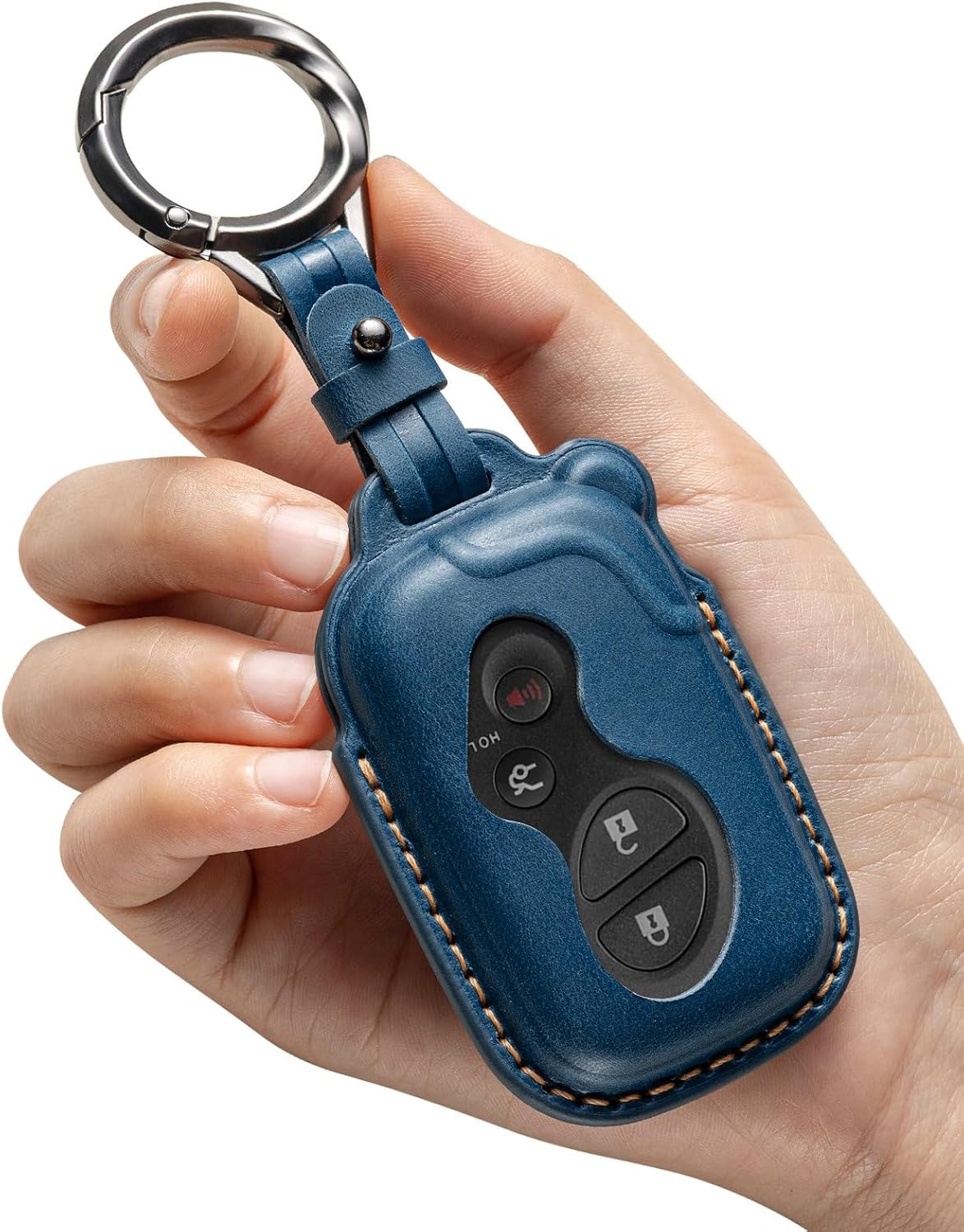 Leather Key Fob Cover for Lexus RX350 CT200h IS250 ES350 GS LS GX Key Case Keychain