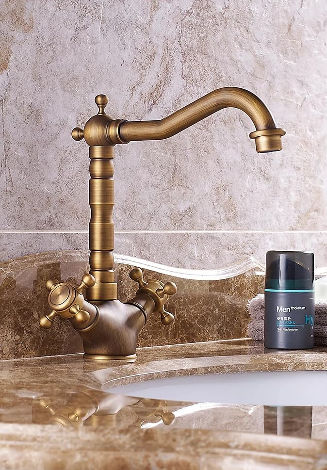 B Backline Brass Antique Basin Mixer Tap/Faucet Hot & Cold Bathroom Basin Tap for Bathroom & Livingroom (Antique Finish) (Antique Tap (Short Body)) (B0CSYXK9JZ) Amazon Price History, Amazon Price Tracker