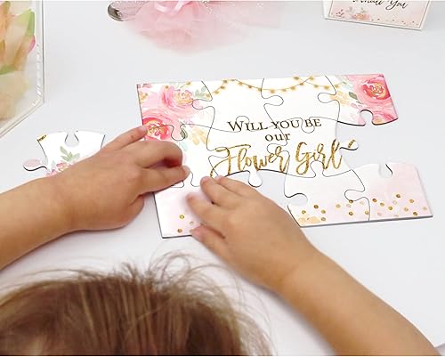 Miniatura 6 de Lillian Rose Gift You Be Our Flower Girl Puzzle, talla única, rosa (GW650 FG)