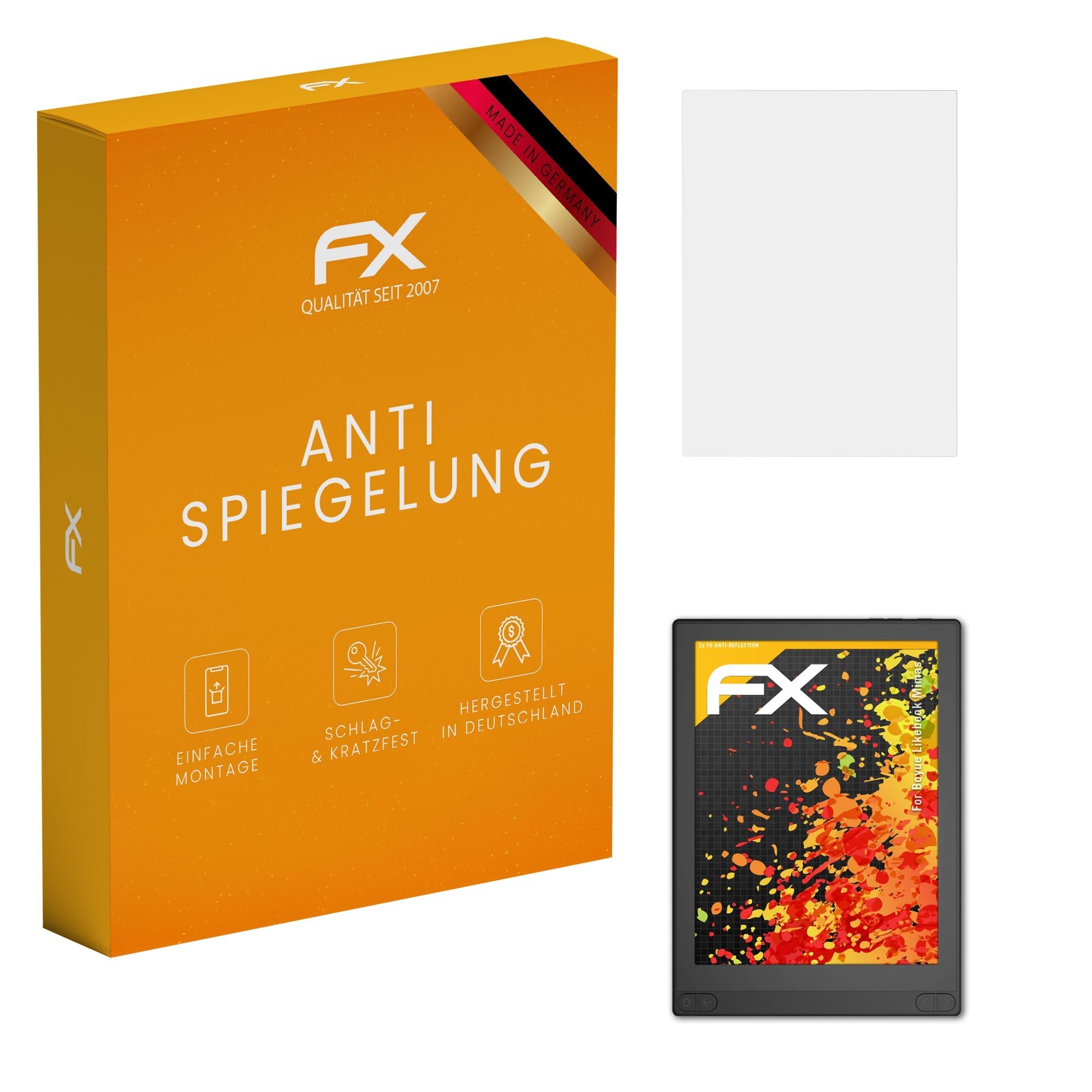 atFoliX Screen Protector compatible with Boyue Likebook Mimas Screen Protection Film, anti-reflective and shock-absorbing FX Protector Film (2X)