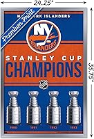Vista 88 de Trends International NHL New York Islanders - Champions 23 Wall Poster, 34L x 22.4W, Mahogany Framed Version