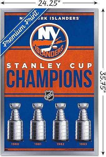 Miniatura 88 de Trends International NHL New York Islanders - Champions 23 Wall Poster, 34L x 22.4W, Mahogany Framed Version
