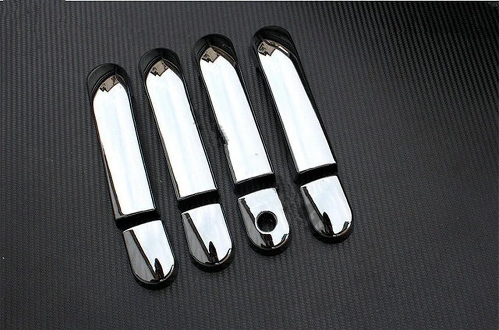 Kjhopy B Carbon Fiber Chrome Car Door Handle Owl Cover For Nissan For March/Micra K12 2003-2010 Sticker Exterior Door Handle(B)