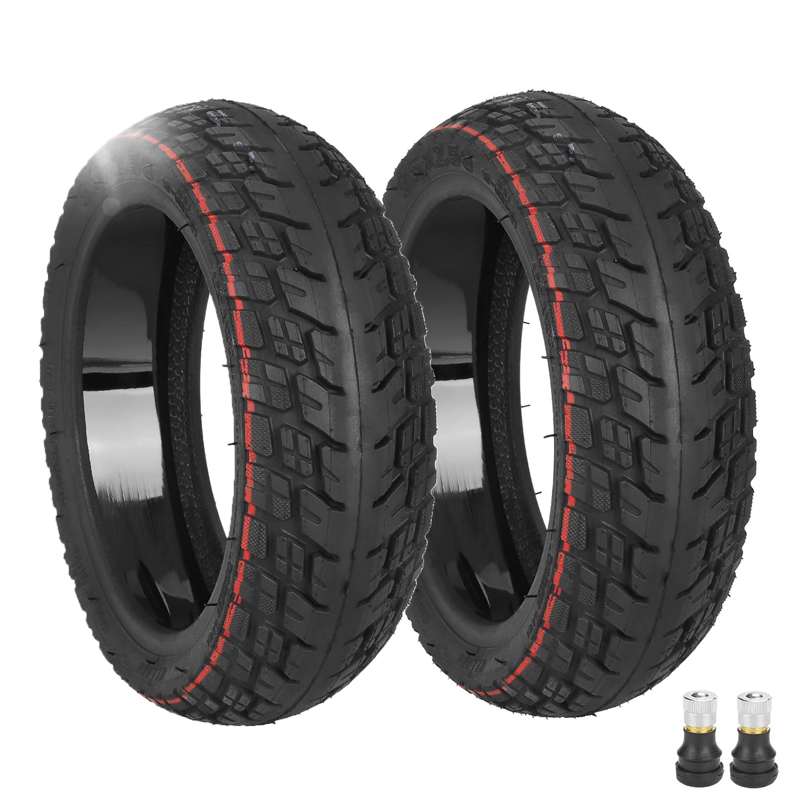 9,5 x 2,50 Pneu Tubeless Auto-Réparable pour Niu KQI3 Max/Pro/Sport Trottinette Électrique de Remplacement 9,5 Pouces Pneu Offroad à Vide Accessoires (9,5 x 2,5 Pneu Auto-Réparable * 2)