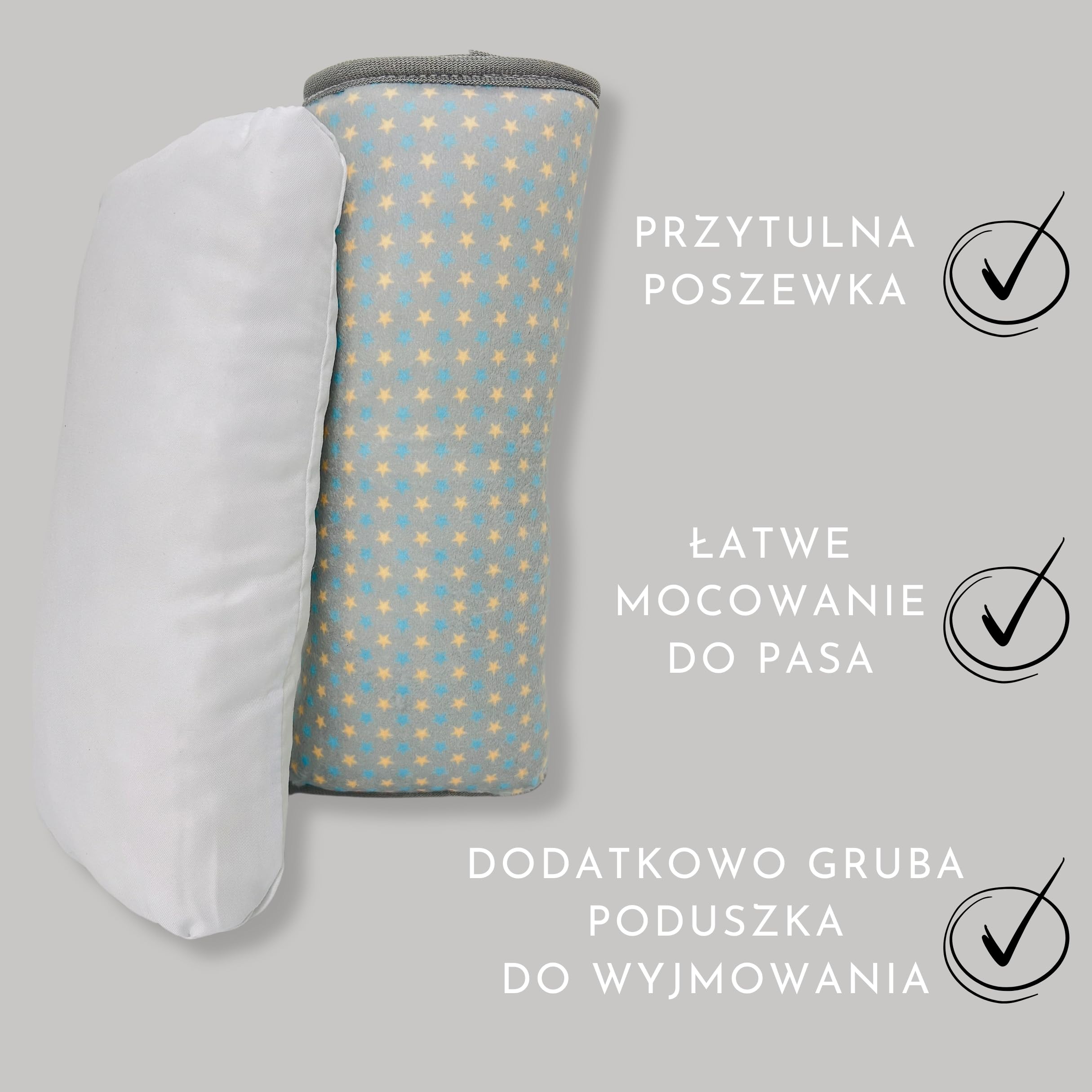 HECKBO poduszka samochodowa do spania dla dzieci - można prać w pralce - przytulnie miękka - wysokiej jakości poduszka na pasy bezpieczeństwa, ochraniacz na pasy bezpieczeństwa, poduszka na pasy bezpieczeństwa, poduszka do samochodu, poduszka podróżna, wa