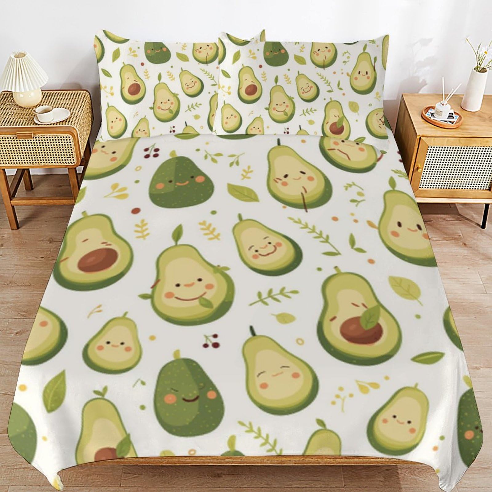 Juego de ropa de cama de aguacate para renovar el dormitorio juvenil