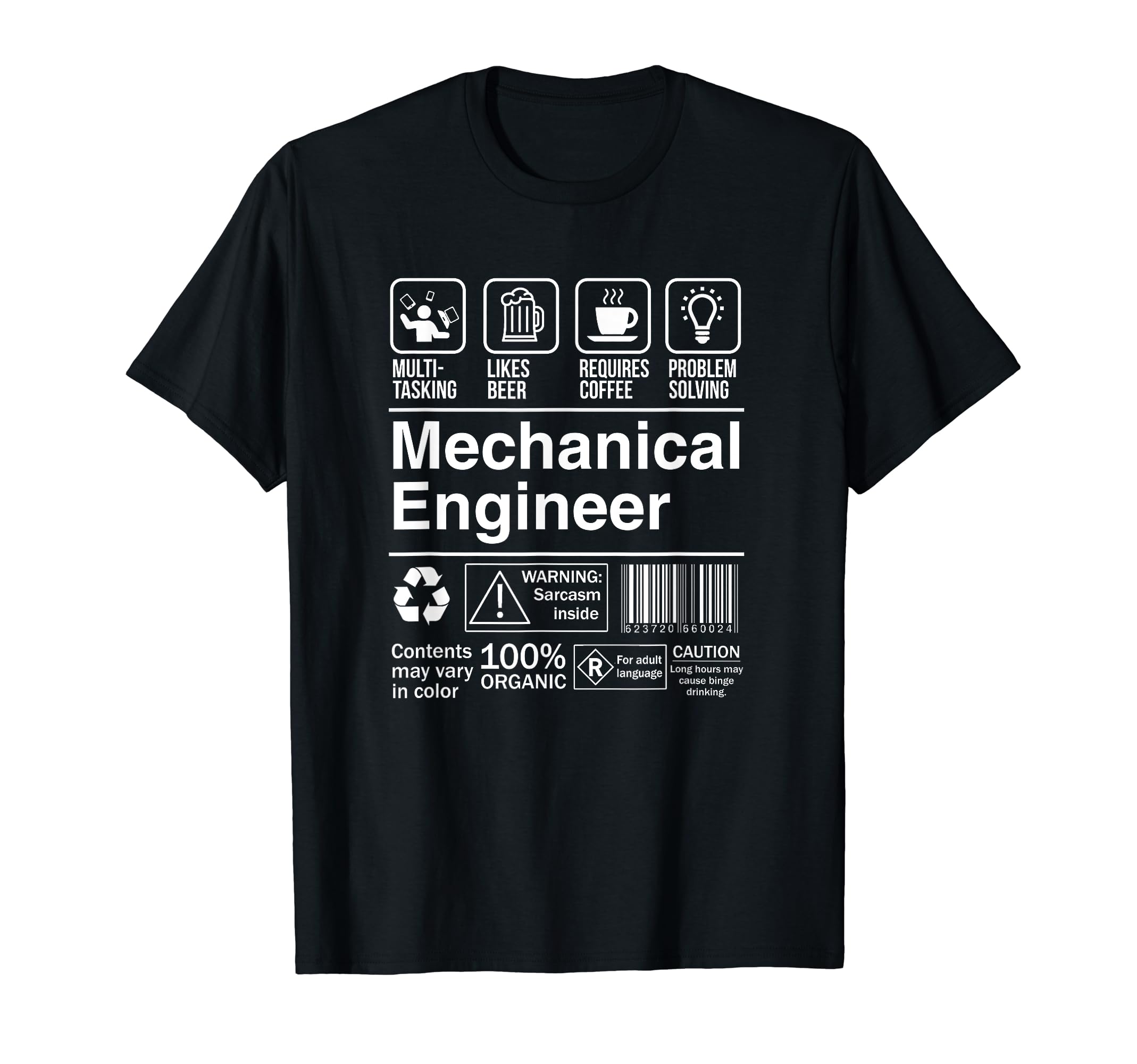 Mechanical Engineer Product Label Funny Gift T-Shirt