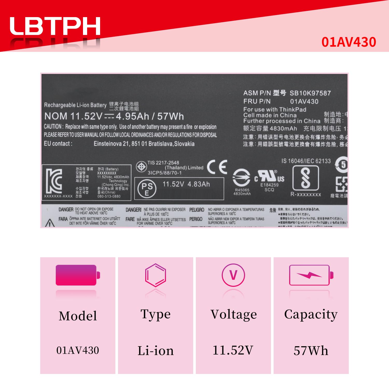 Amazon.com: LBTECH 01AV429 01AV430 01AV431 01AV494 Compatible