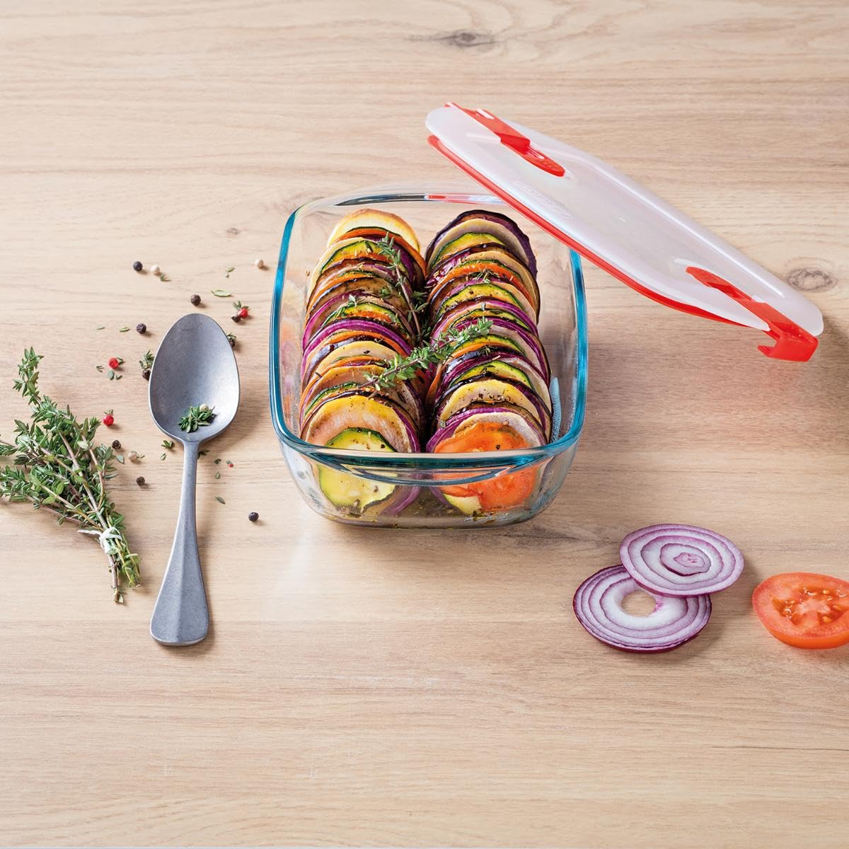 COOK WITH COLOR Set di 32 contenitori per alimenti in vetro