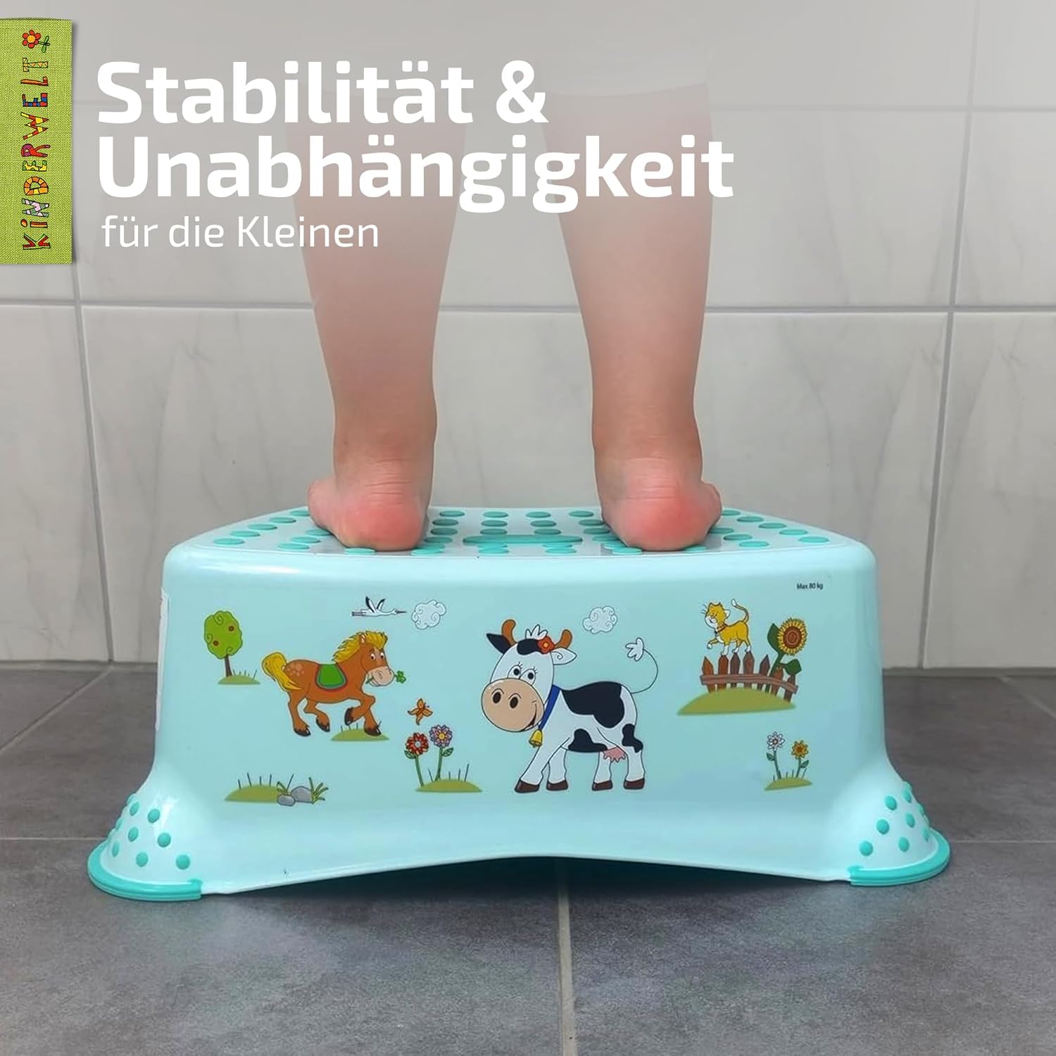 2er Set Z: Perla Premium Disney Winnie The Pooh Perla Blanco Kinder-Toilettensitz + Zweistufiger Taburete Escalón Reductor