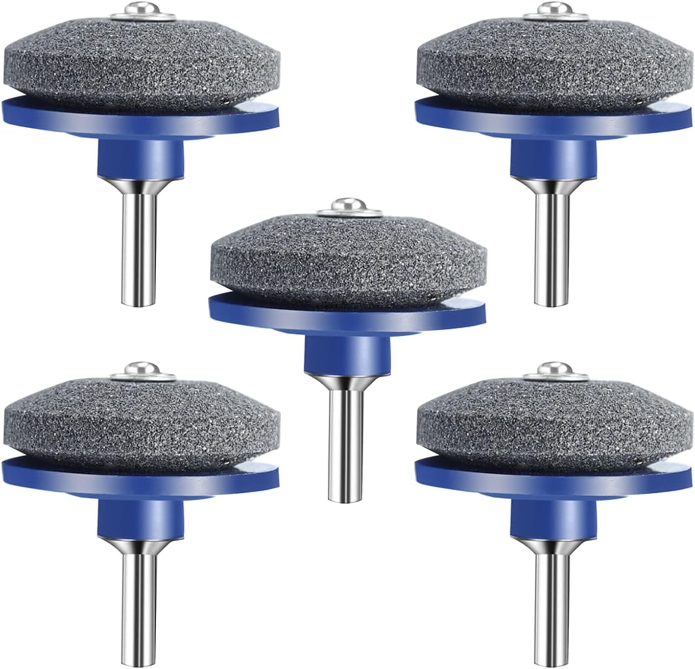 Lawn Mower Blade Sharpener Universal Sharpener Grinder Wheel Stone Power Drill Hand Drill Grinder Wheel Stone for Any Power Drill Hand Drill (5 Pcs)