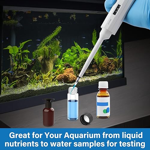 Miniatura 5 de FOUR E'S SCIENTIFIC Pipeteta de un solo canal, micropipeta de volumen variable ajustable de alta precisión para laboratorio (0.1-2.5 uL)