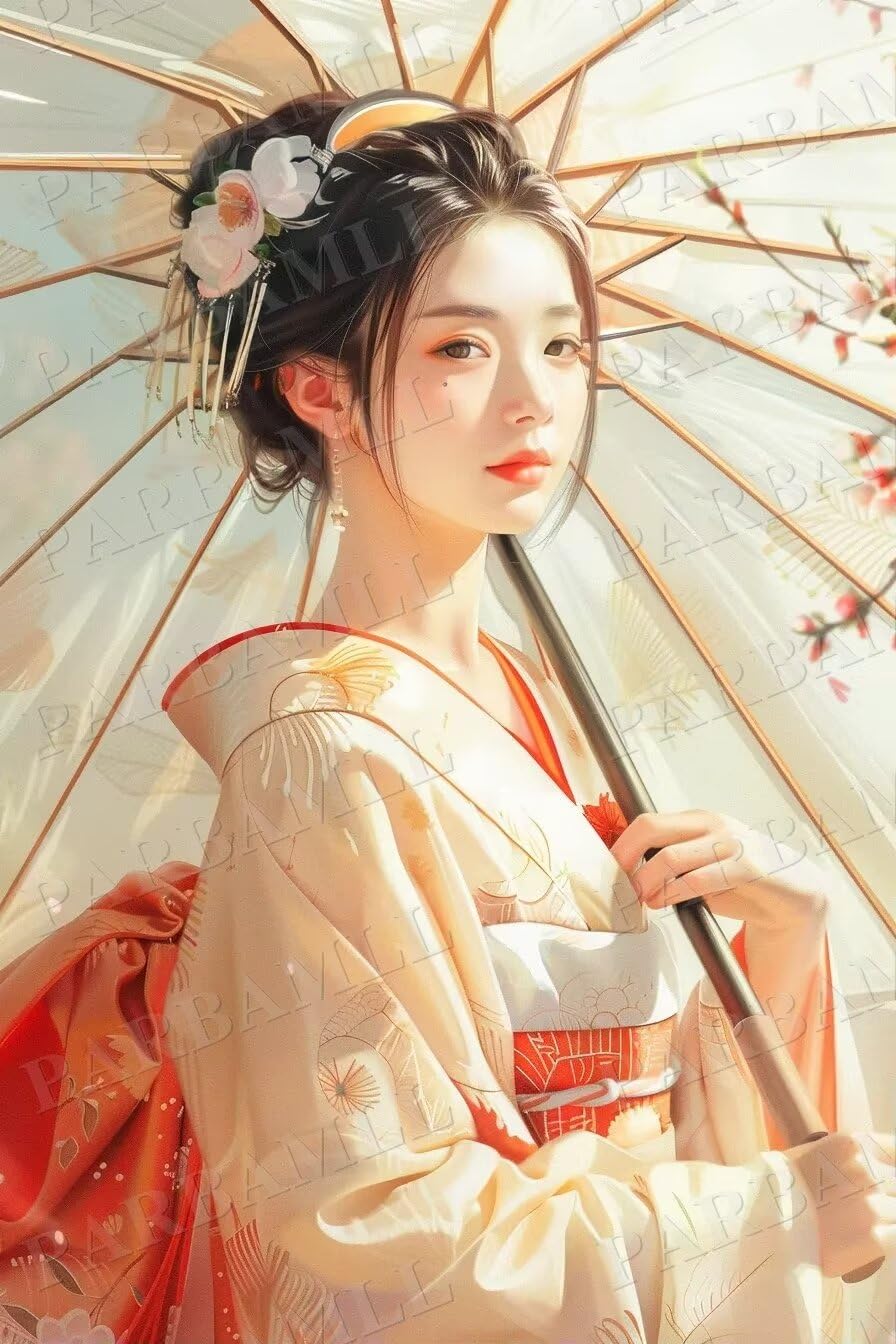 Amazon.com: Hd Print Posters,Woman In Kimono Wall Decor,Modern