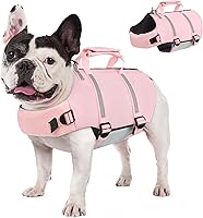 AOFITEE High Flotation Dog Life Jacket Vest - Reflective Zipper Closure, Rescue Handle for Small to Large Dogs Swimming Safety