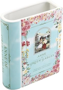 Ceramic Book Vase, Book Vase for Flowers, Ceramic Book Shaped Vase, Book Flower Vases, Unique Ceramic Vases for Home, Office, Bedroom, Living Room, Dining Table(Anne)