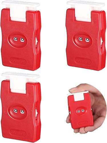 Herramienta de marcado de agujas de contrapuntada de punto, 4 piezas, mini puntada de ganchillo, contador de puntada de punto de plástico, rojo