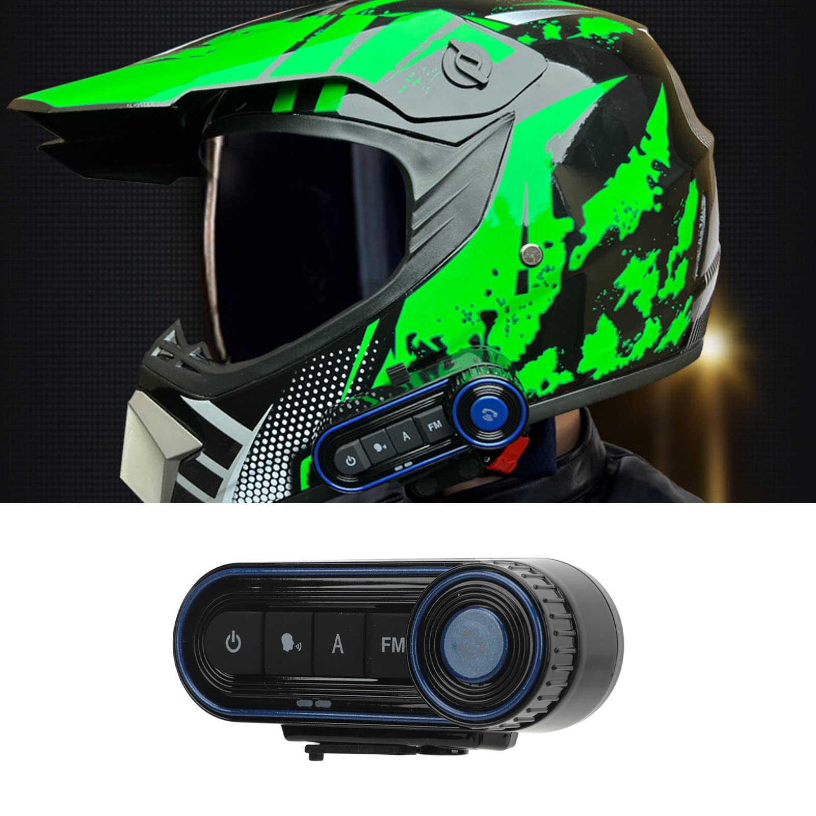 Casco da Moto Auricolare Bluetooth Stereo Impermeabile con